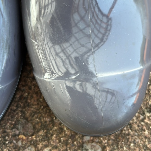 UGG SHAYE BLACK TALL RUBBER RAIN BOOTS FUR INSOLE SIZE US 7womens - Picture 6 of 15